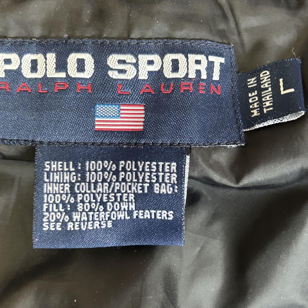 ラルフローレン POLO SPORT ダウンベスト L 青　90s