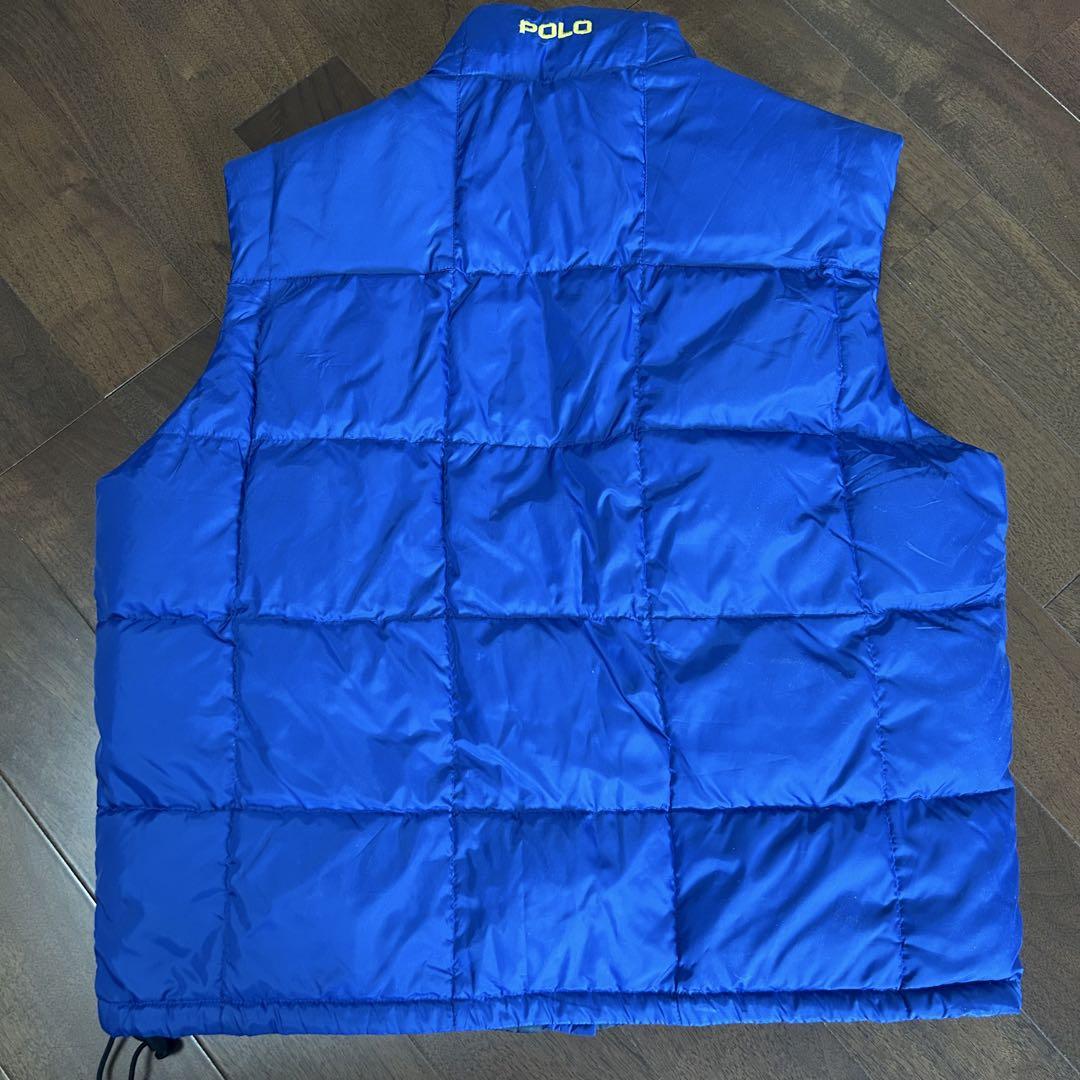 ラルフローレン POLO SPORT ダウンベスト L 青　90s