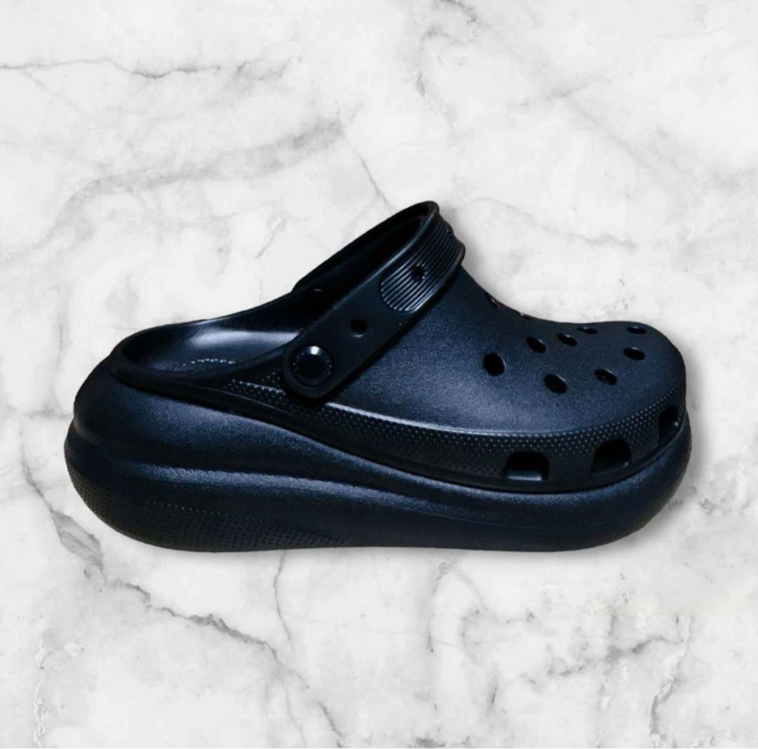 crocs Classic Crush Clog 黒 25cm 厚底　男女兼用