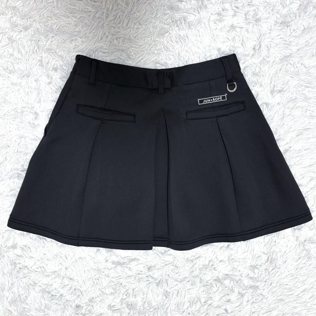 JUN&ROPE ブラック プリーツ スカート