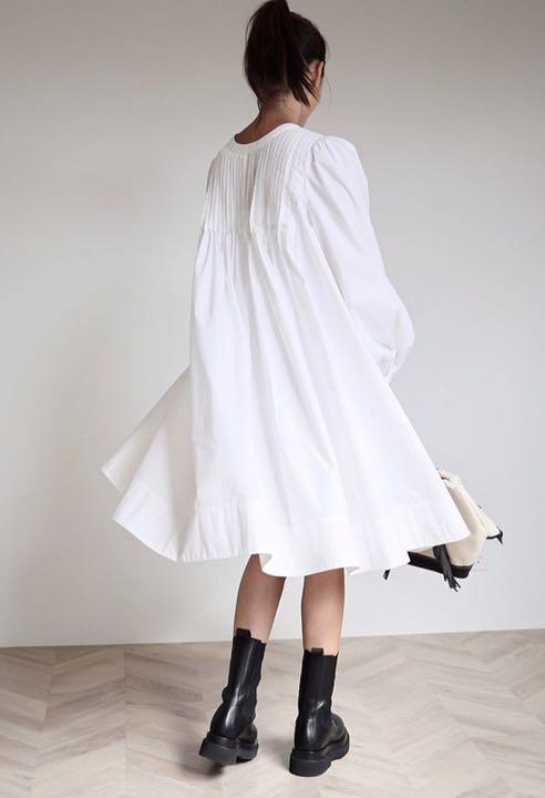 新品未使用 タグ付き 田中彩子 gypsohila タックワンピース - メルカリ 【訳あり】 タックワンピース ブラック Gypsohila ひざ丈ワンピース