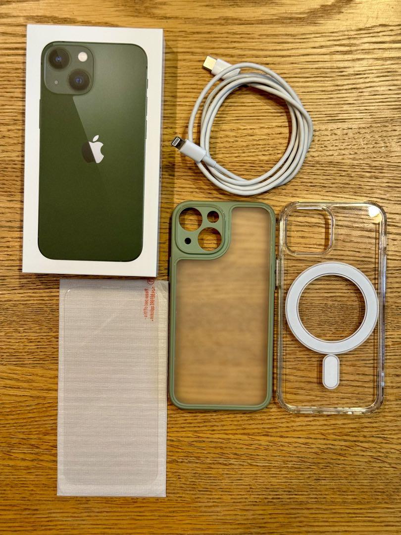 【美品、おまけ付】iPhone 13mini 128GBグリーン