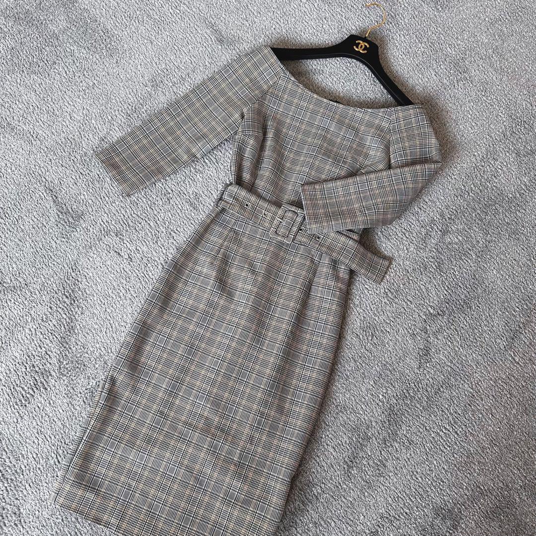 ZARA ザラ チェックタイトワンピース ベルト付 新品
