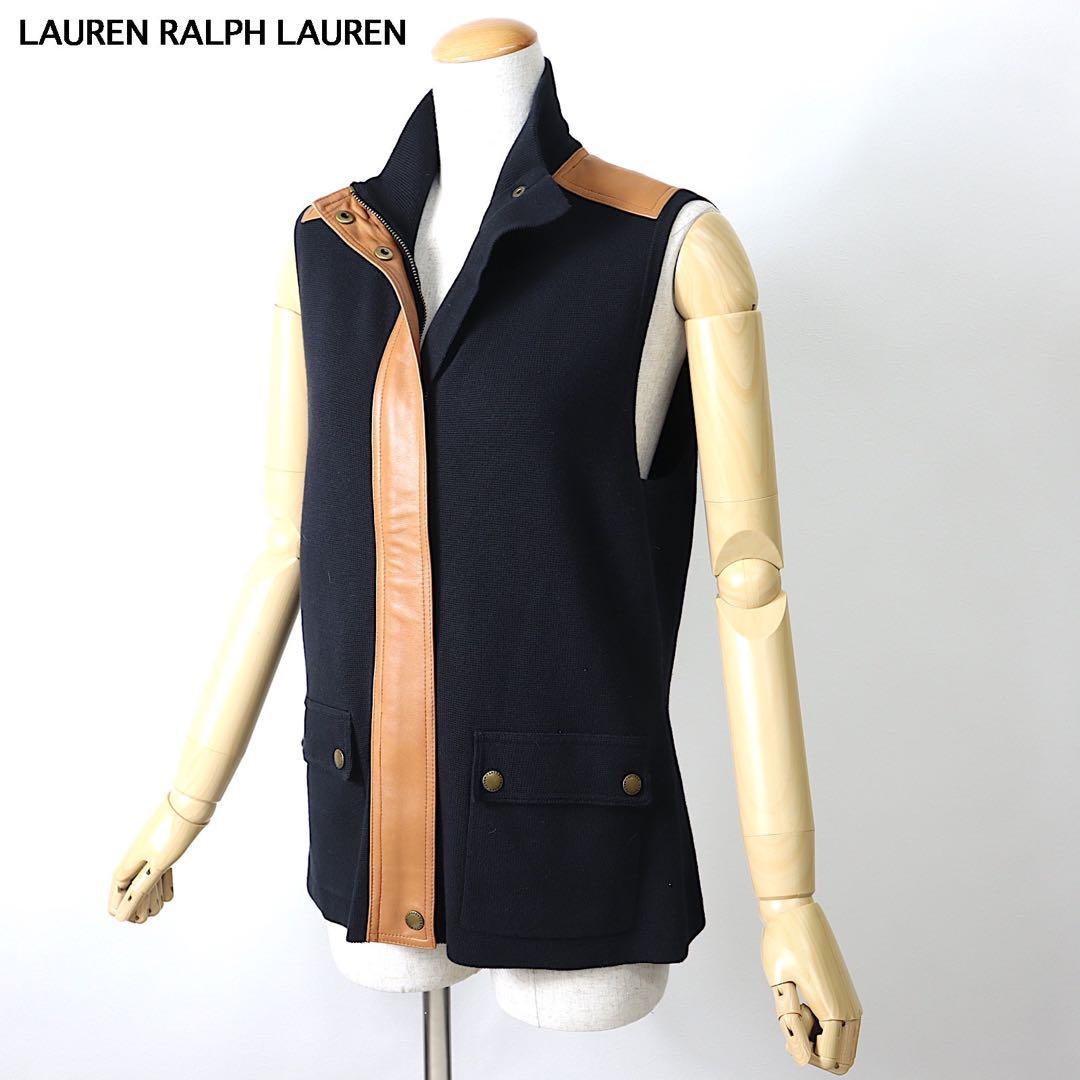 3-WF125 美品 ローレンラルフローレン ニット ベスト ジャケット