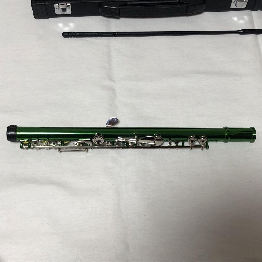 送料込☆美品☆SLADE フルート グリーン 初心者 入門 専用ケース
