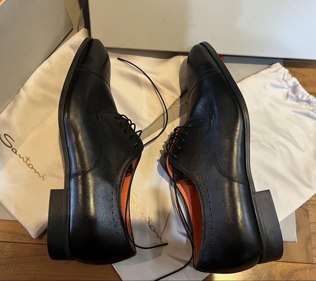 【約13万・新品】 黒　santoni サントーニ 高級革靴