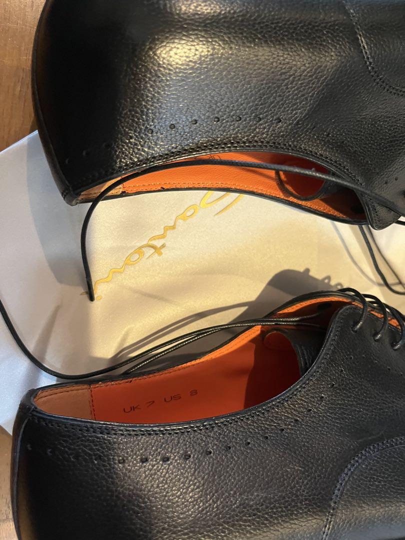 【約13万・新品】 黒　santoni サントーニ 高級革靴