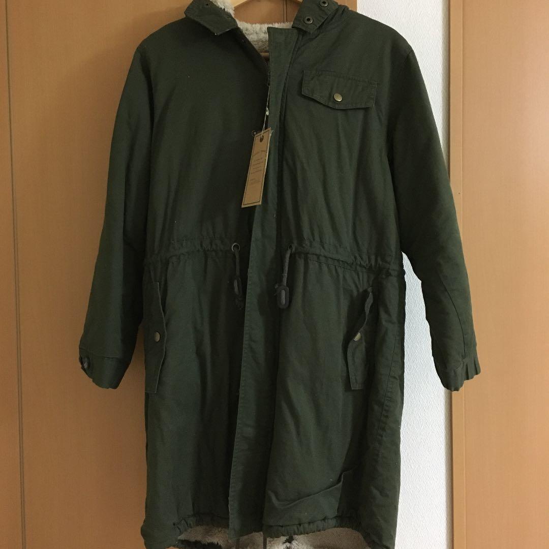 Greenparks フード付きボアモッズコート F