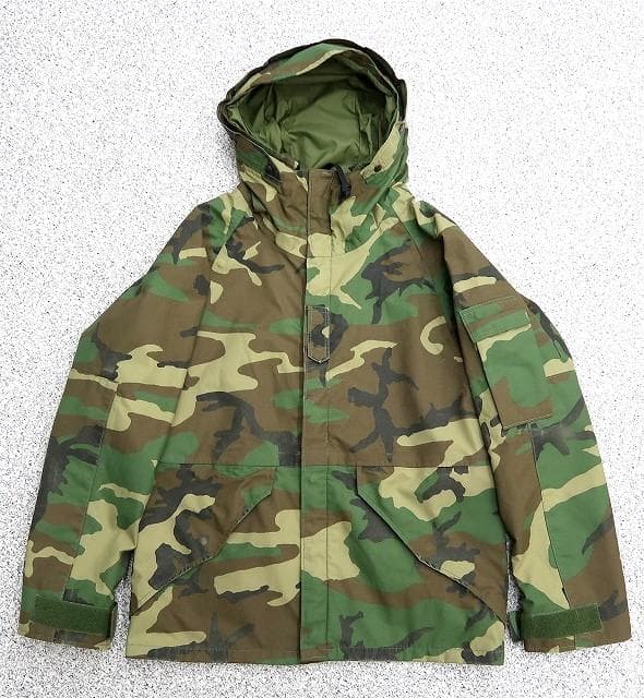 希少サイズ S-XS 米軍実物 91年 ECWCS ゴアテックス 迷彩 パーカー