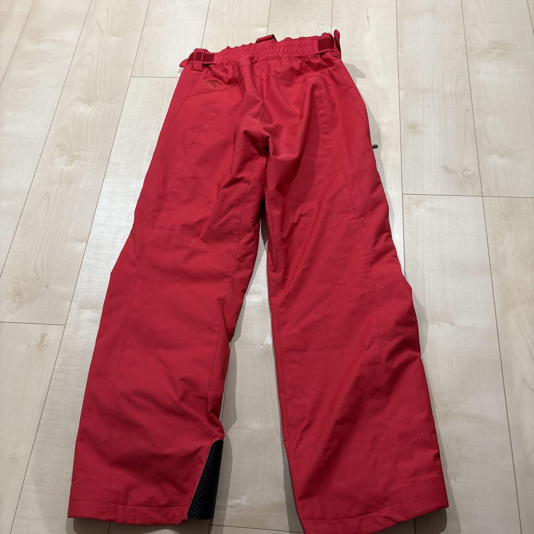 DESCENTE スキーウェア 上下セット 赤黒