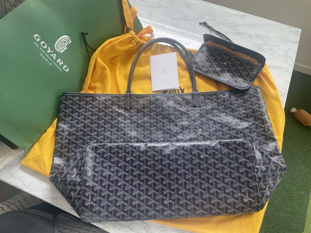極美品 GOYARD ゴヤール トートバッグ サンルイGM ネイビー