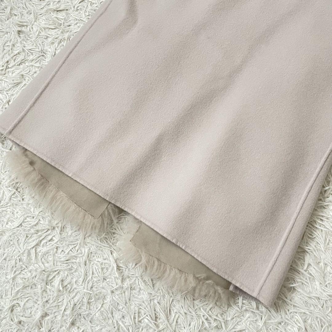 美品♡GINGER掲載ANAYI カシミヤ ゴート ジレ レザー ファー M