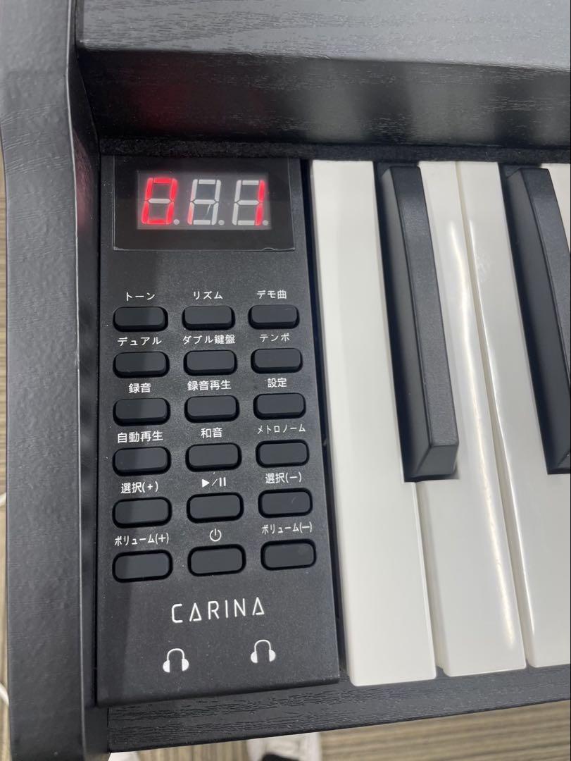 電子ピアノ88鍵盤　木目調ボディ　給電タイプ　ブラック