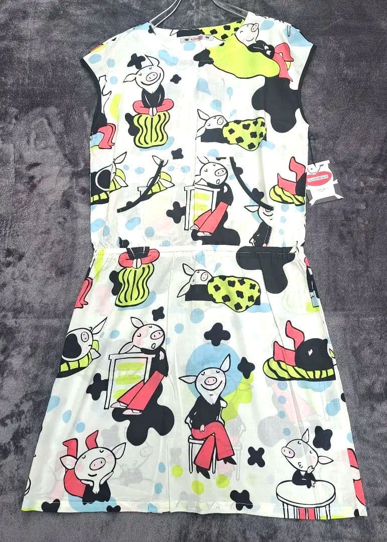 綿 ノースリーブワンピース