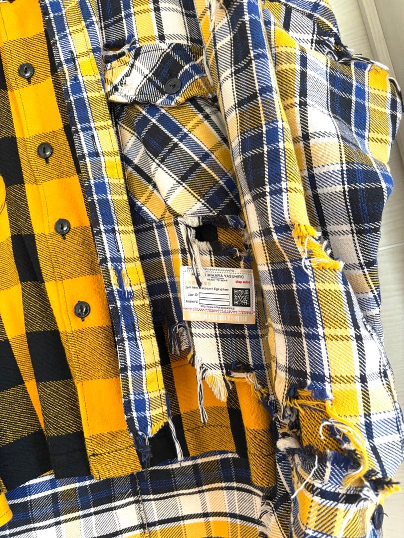 メゾンミハラヤスヒロ レイヤードビッグネルシャツMAISON MIHARA メゾンミハラヤスヒロ レイヤードビッグネルシャツ Maison Mihara