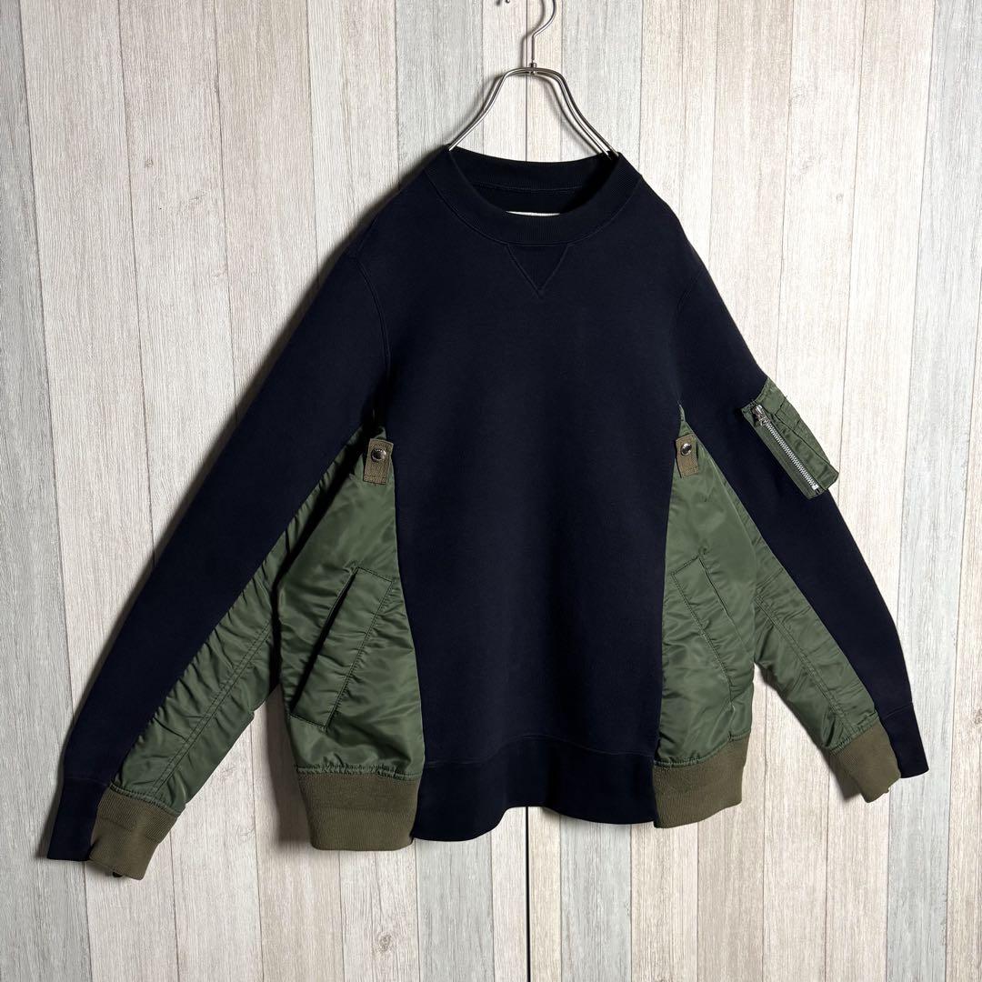 sacai サカイ　スポンジスウェットプルオーバー(未使用)ユニセックスサイズ1 SACAI / スポンジスウェットプルオーバー｜ESTNATION ONLINE