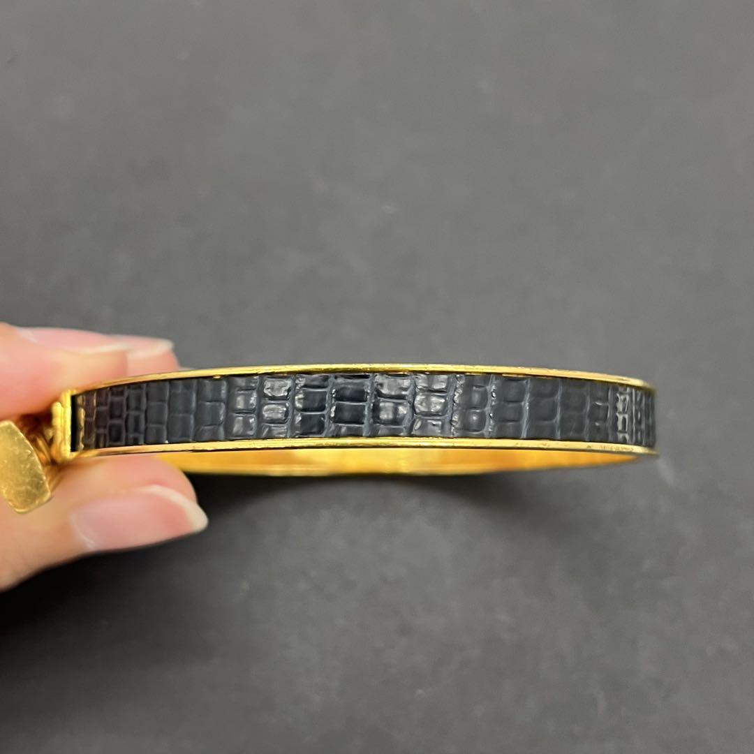 [鑑定済] HERMES エルメス ケリーバングル カデナ パドロックモチーフ 鑑定済] HERMES エルメス ケリーバングル カデナ パドロック