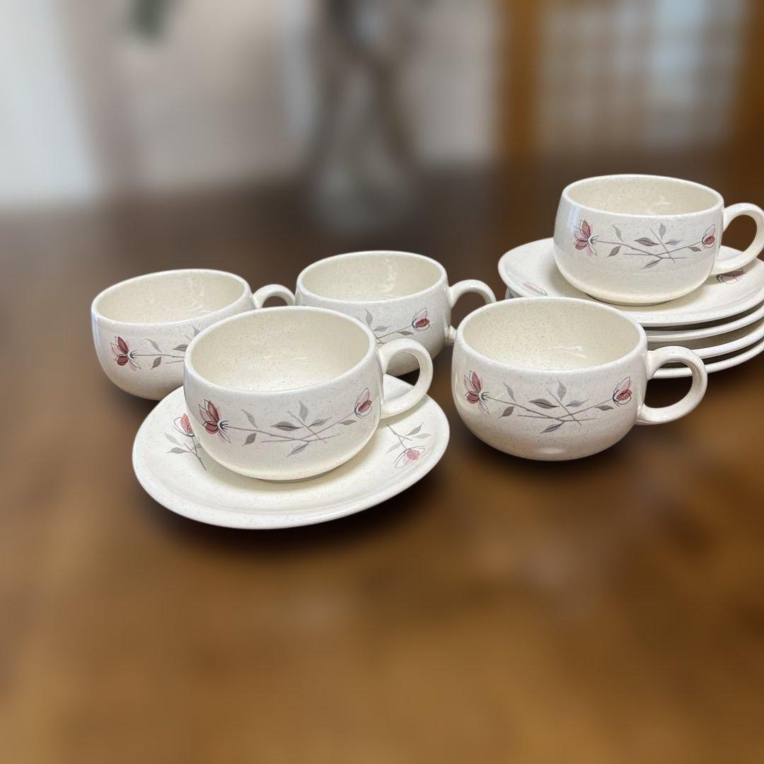 フランシスカン 花柄カップとソーサーセット 5客セットWEDGWOOD