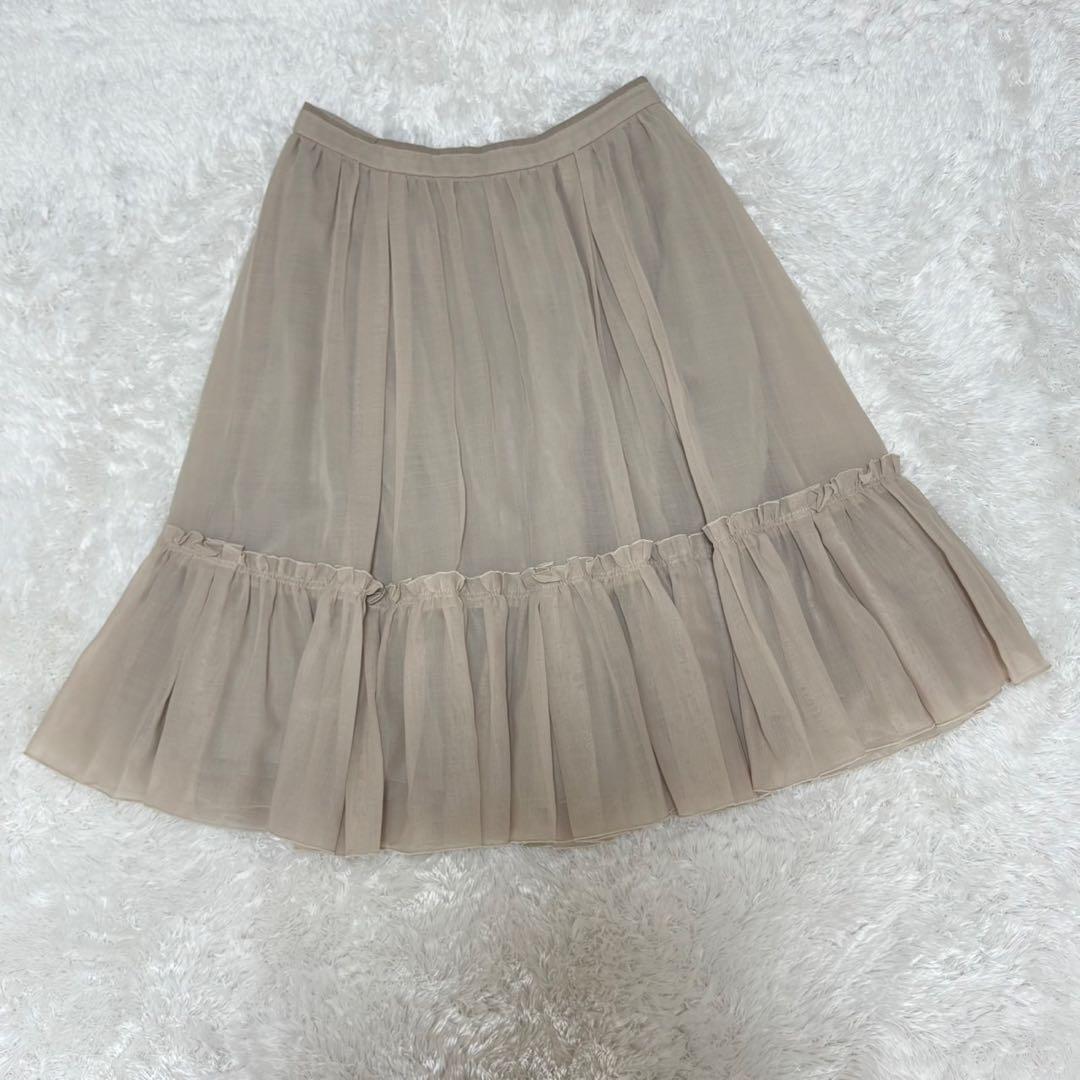 FOXEY フォクシー　Ruffles ラッフル　シフォンスカート　40311