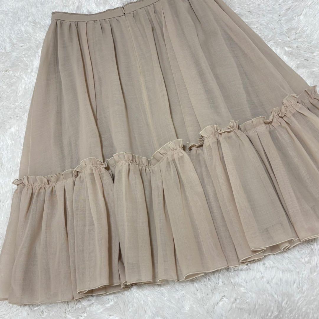 FOXEY フォクシー　Ruffles ラッフル　シフォンスカート　40311