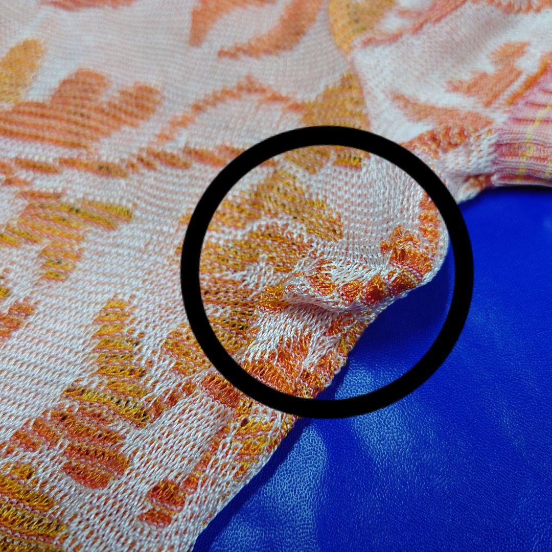 美品】ミッソーニ MISSONI レーヨン Vネック サマー ニット 半袖