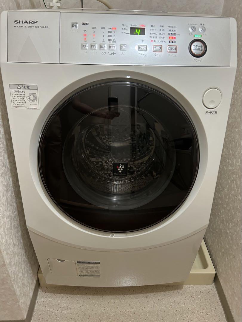【美品】SHARP ドラム式洗濯乾燥機 ES-V540-NL 左開き