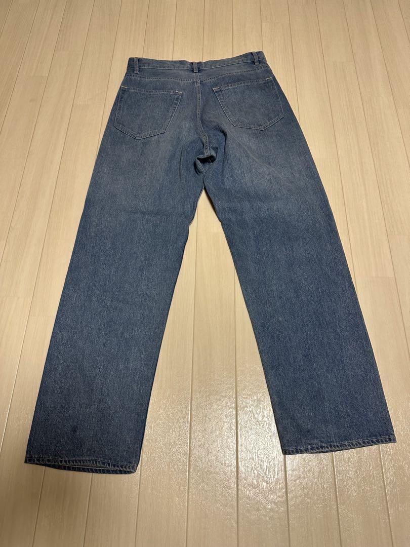 AURALEE SELVEDGE FADED LIGHT DENIM WIDE