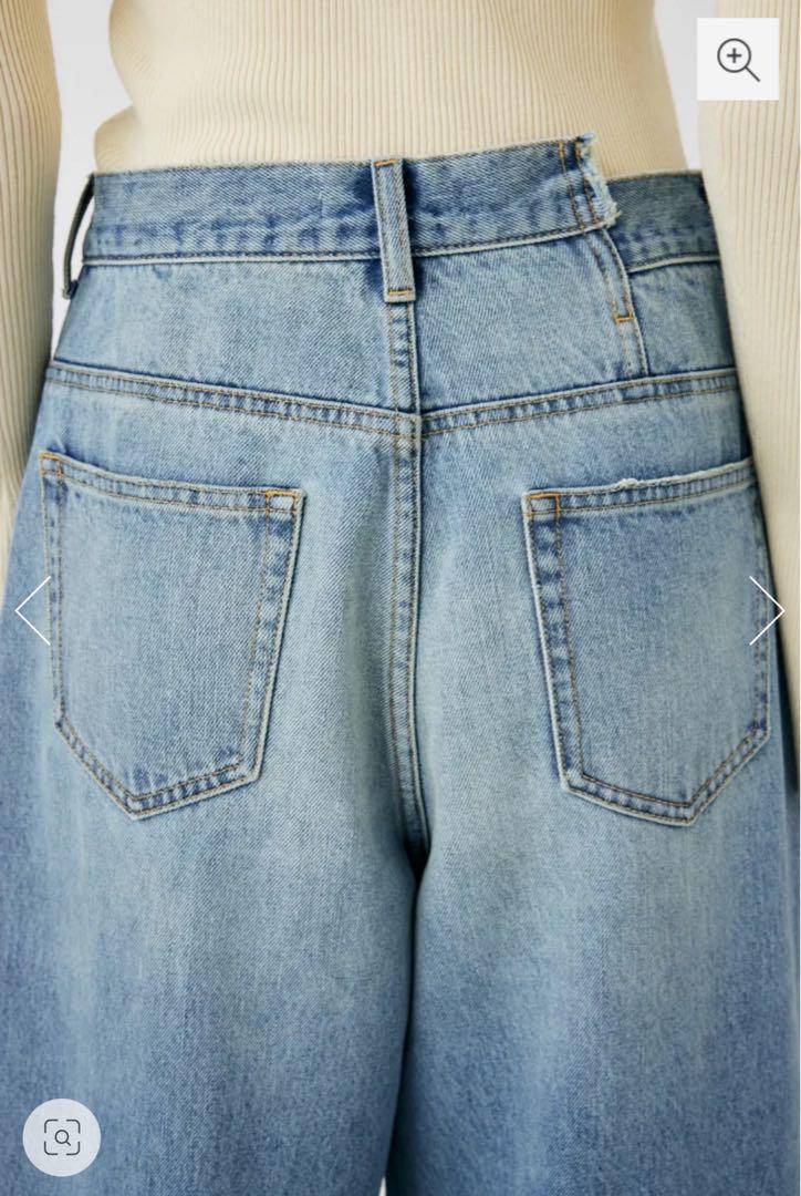 MOUSSY　CROSS WAIST WIDE STRAIGHT