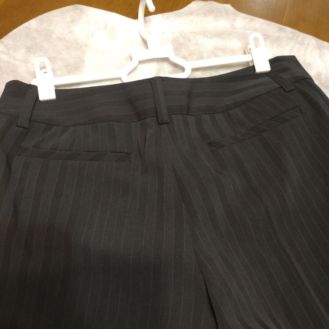 【タグ付き】INDIVIセットアップ パンツスーツ 40ストライプ 　L　洗える