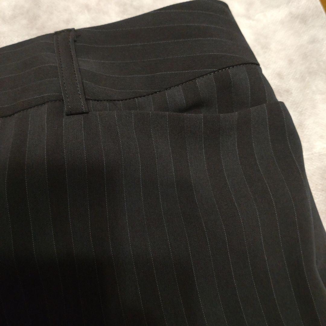 【タグ付き】INDIVIセットアップ パンツスーツ 40ストライプ 　L　洗える