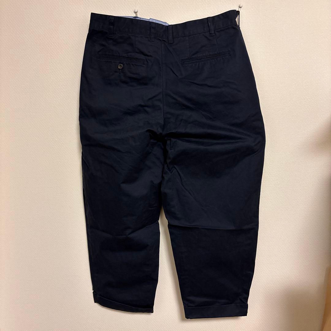 BEAMS PLUS / 2 Pleats Twill ワイドチノ / ネイビー