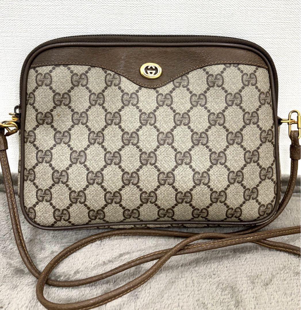 希少】GUCCI オールドグッチ ショルダーバッグ PVC GG柄