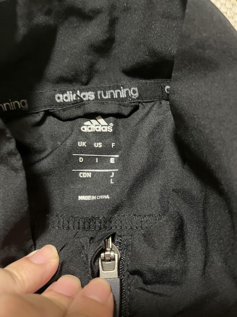 数回着用のみ】adidas 薄手ウィンドブレーカー 黒 3本ライン