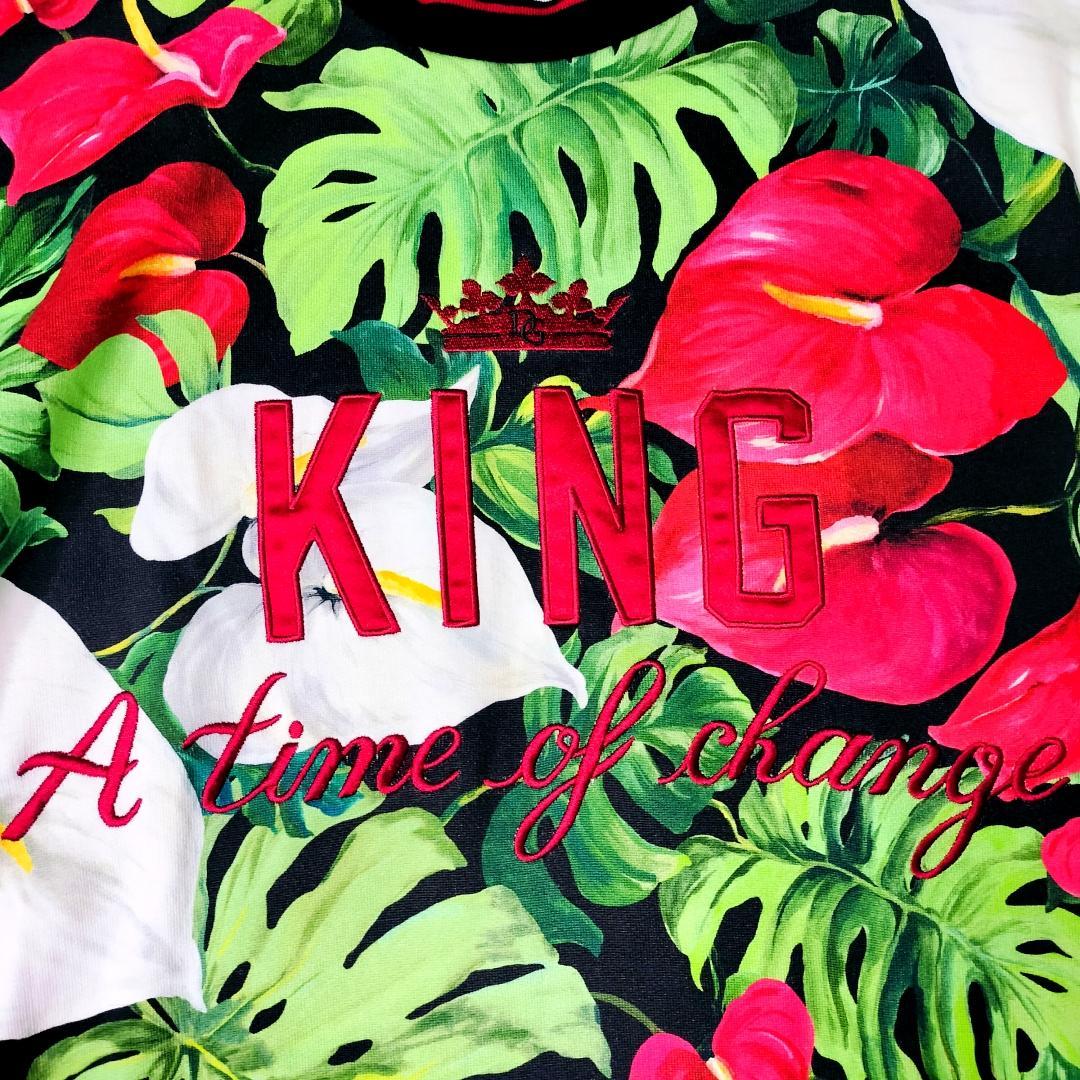 髙橋海人着用モデル✨️美品 ドルチェ&ガッバーナ KING刺繍 花柄 スウェット