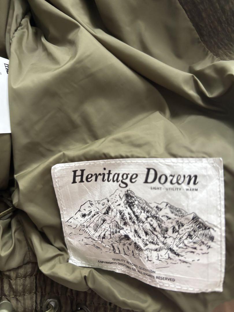 OHOTORO Heritage Gingham Duck Down カーキ