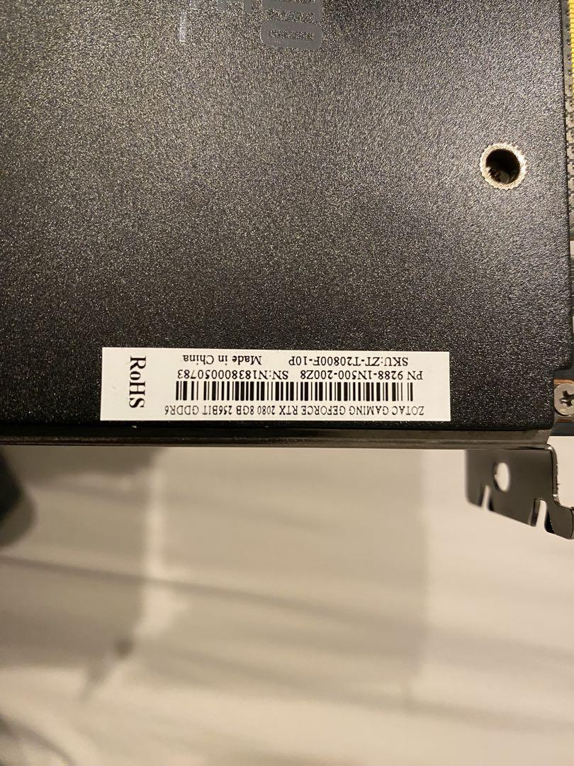 グラフィックボード・グラボ・ビデオカード Zotac RTX2080(non super)
