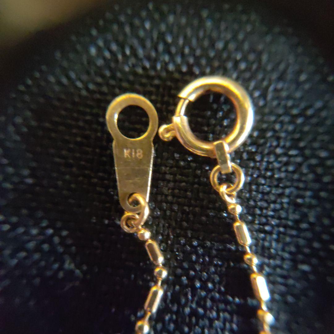 K18。0.06カラット。ネックレス。約3.6g。39.4センチ。中古です。