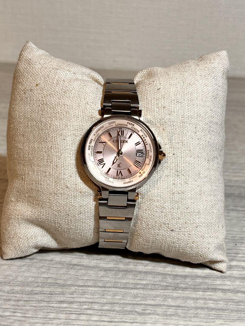 非常に高い品質 美品 CITIZENソーラー腕時計 H240-T018238 ステンレス PNK 時計