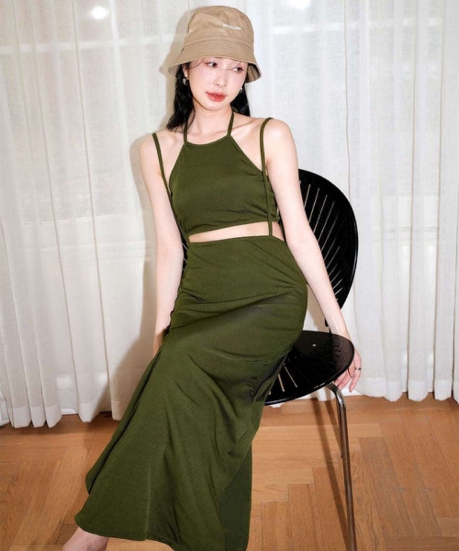 OSYAREVO 水体型カバーロングスカート付き ビキニセットアップ セパレート