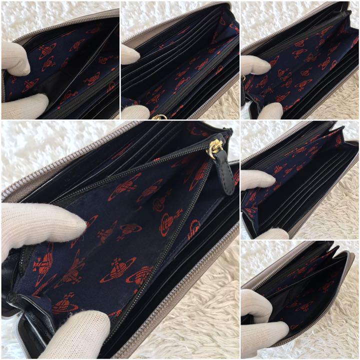 新品好評 ヴィヴィアンウエストウッド 財布 グレー 花柄 型押し バイカラー 刺繍 31b4J-m27893015120 セール豊富な