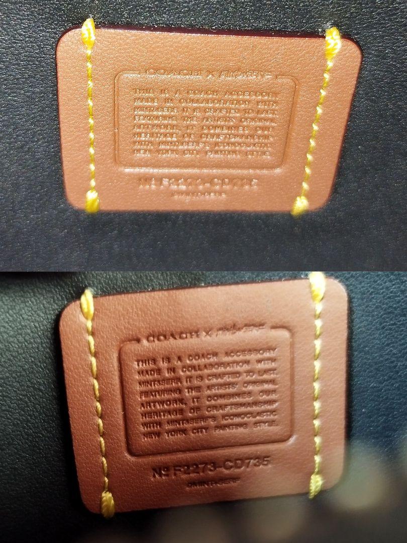 極美品　COACH X MINT + SERF　アコーディオン ジップウォレット