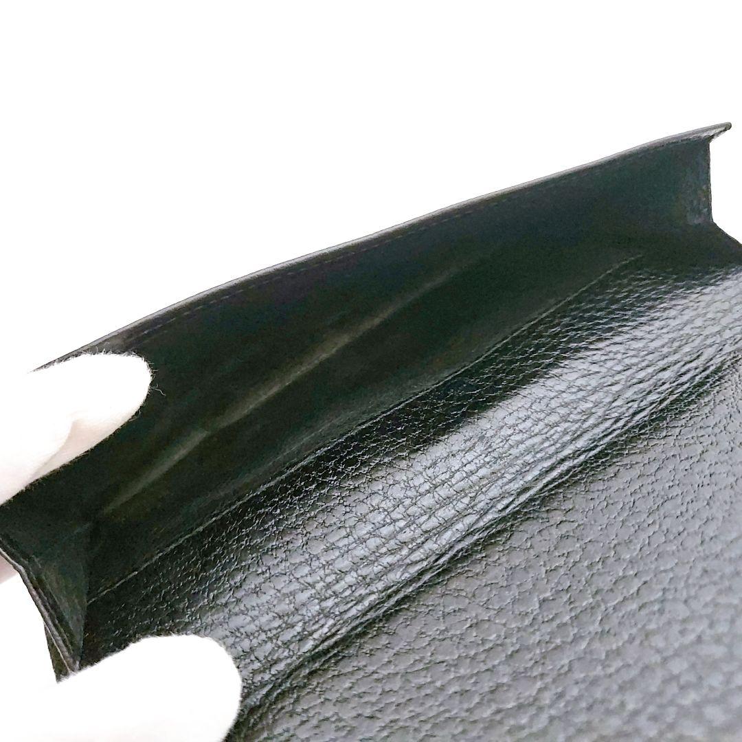 希少✨️ GUCCI オールドグッチ 長財布 ホースビット レザー ブラック