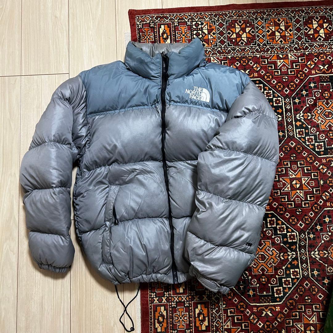 ノースフェイス ヌプシ センターロゴ グレー 700fil 90s