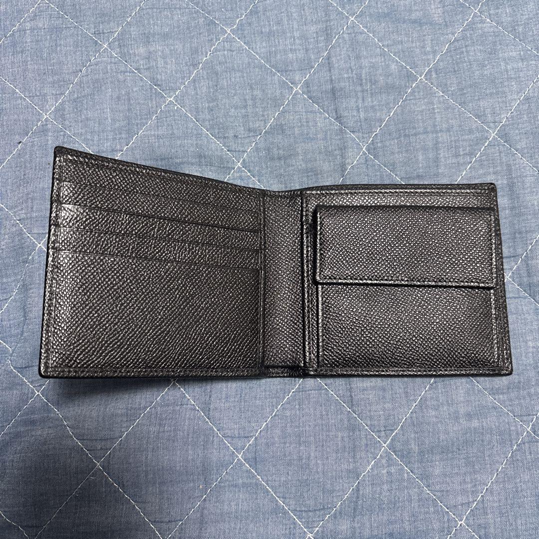 BVLGARI ブルガリ 二つ折り財布 ブラック サフィアーノ レザー
