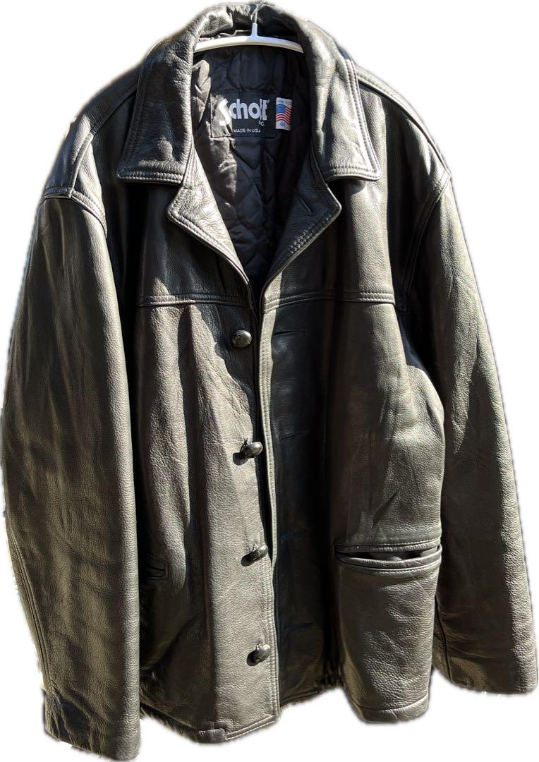 【専用】80s Schott レザー ジャケット 黒 44 カーコート