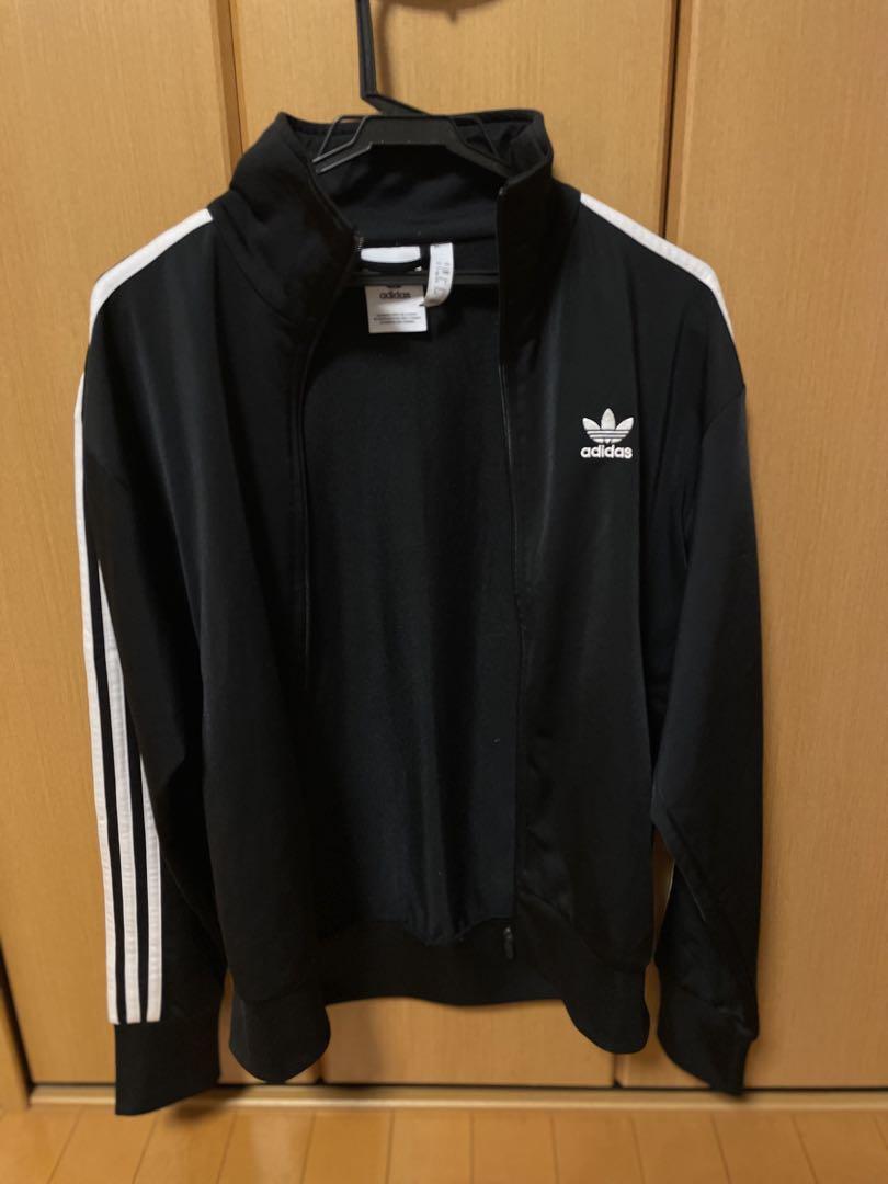 adidas ブラック ジャージ ジャケット L