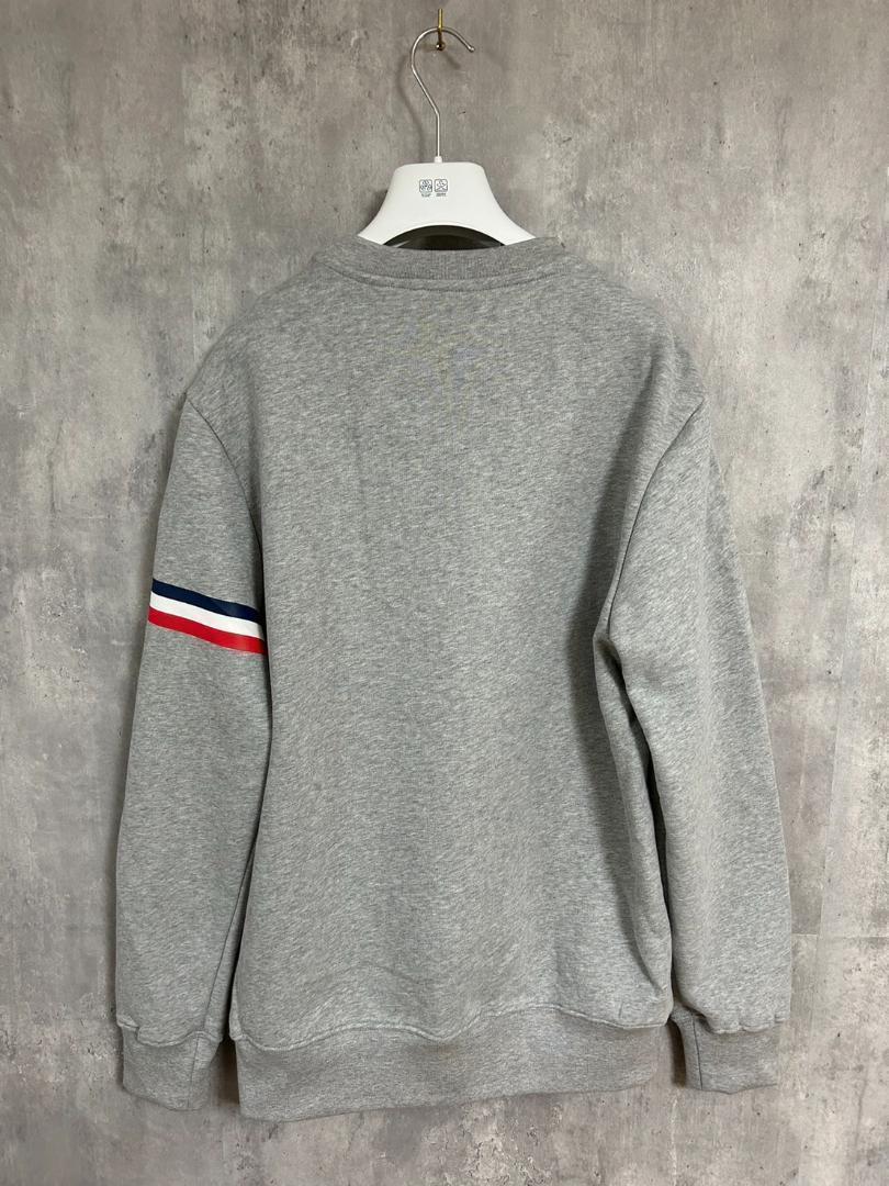 未使用タグ付き☆MONCLER トリコロールアクセント スウェット S グレー色