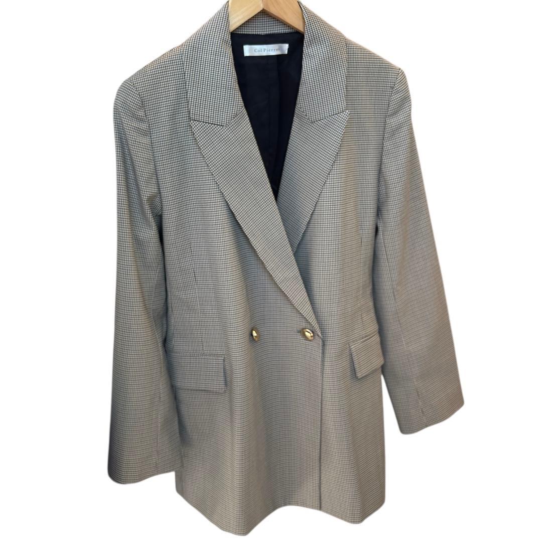 美品 Col Pierrot コルピエロ テーラードジャケット 千鳥 チェック柄