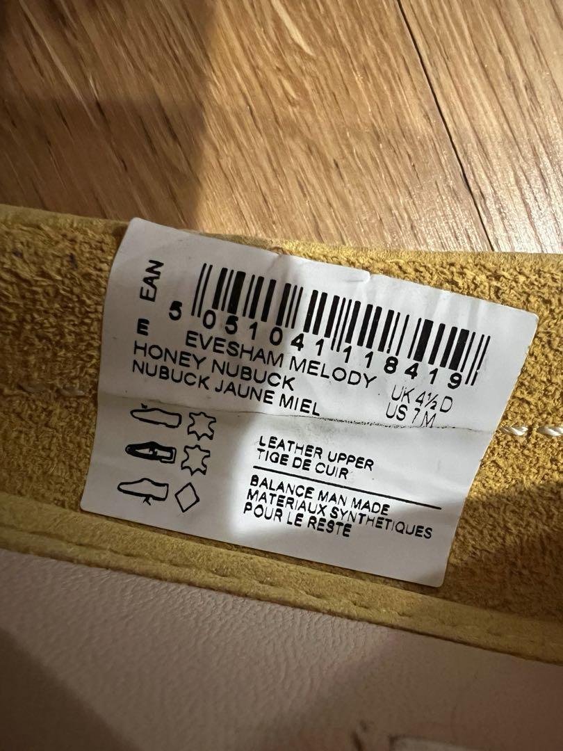 未使用 Clarks 615F エヴァシャムメロディー イエロー