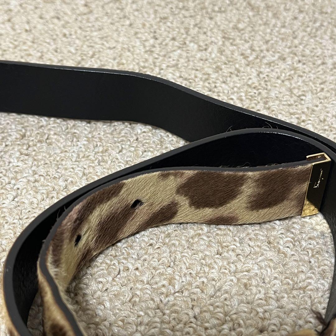 Salvatore Ferragamo＊ヒョウ柄ハラコベルト